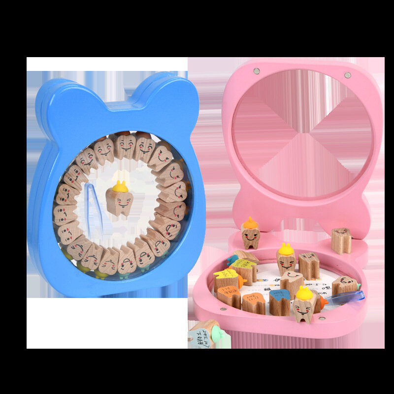 Kotak Gigi Kayu Bayi Organizer Penyimpanan Gigi Susu Bahasa Inggris Mengumpulkan Gigi Calyca Menyimpan Hadiah Kotak Gigi Bayi