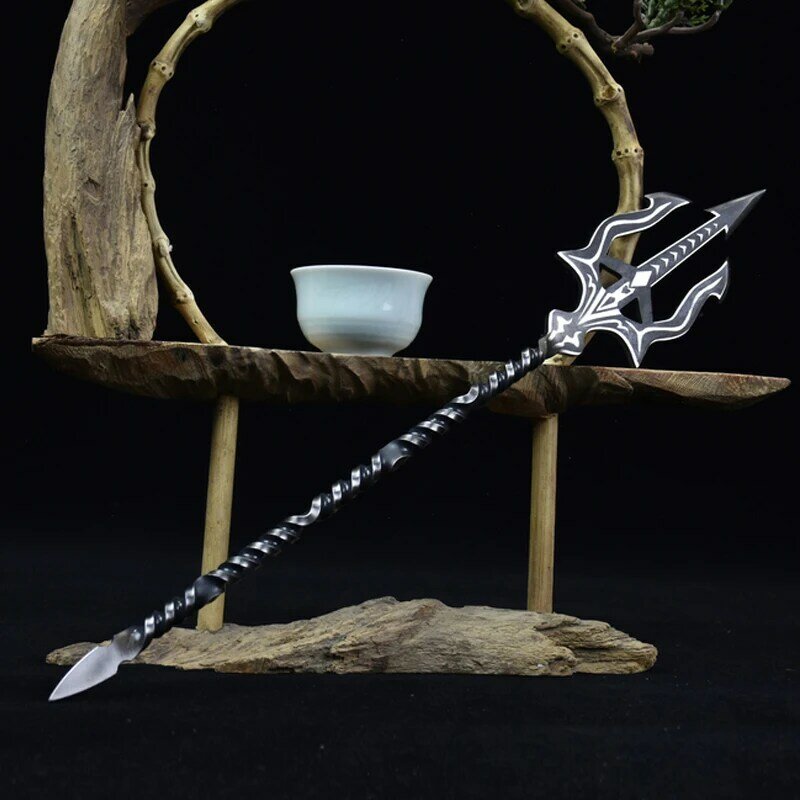 Longquan Handmade Three Kingdoms Weapon Tea Needle Tea Ceremony Accessories Pu'er Tea Knife Mini Collection Creative Toys