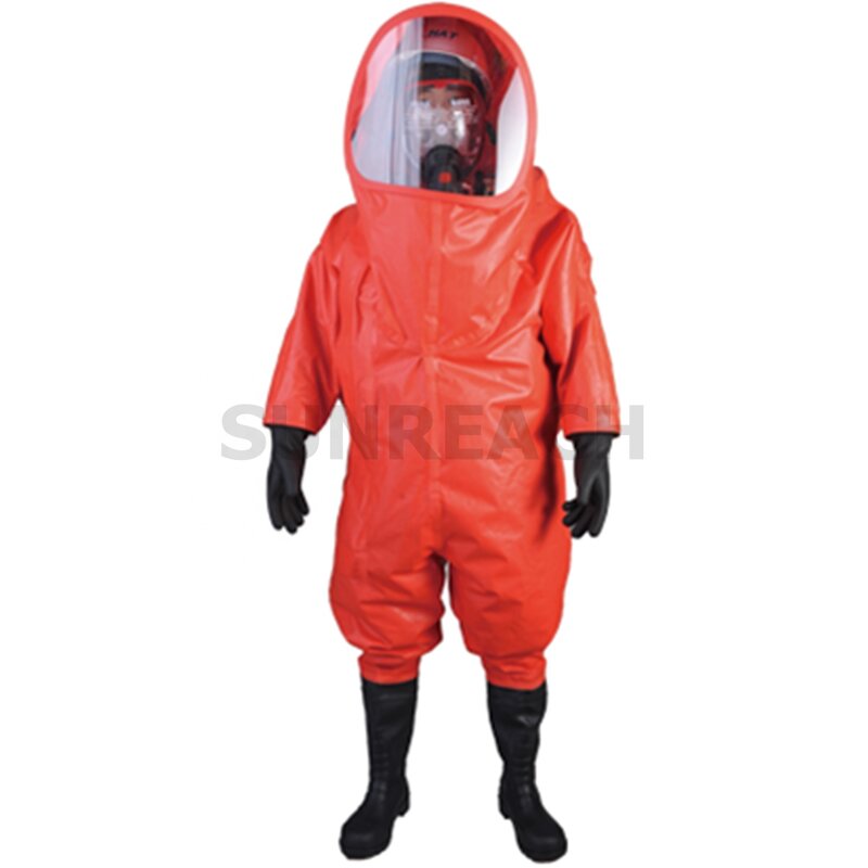 Mono a prueba de ácido y álcali, ropa de radiación ajustada a Gas, traje de protección química
