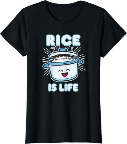 تي شيرت نسائي كاواي ، الأرز هو قميص الحياة ، مليون طعام ، هدية فلبينية