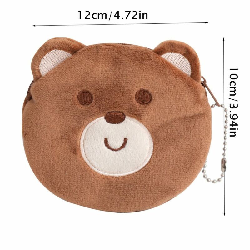 Cartoon Panda Plush Coin Purse Cute Bear Chicken Plush Zero Wallet Storage Bag Bag Pendant Cartoon Storage Bag Children