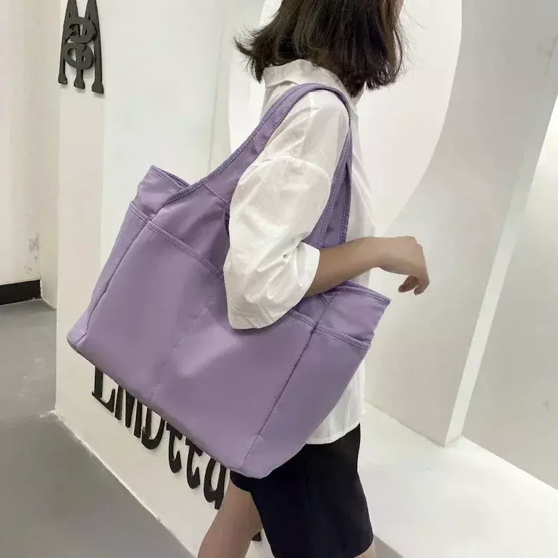 Lo Yoga Handheld Tasche Oxford Stoff Frauen lässig Multi Pocket große Kapazität Reisetasche Nylon eine Schulter Tanzt asche