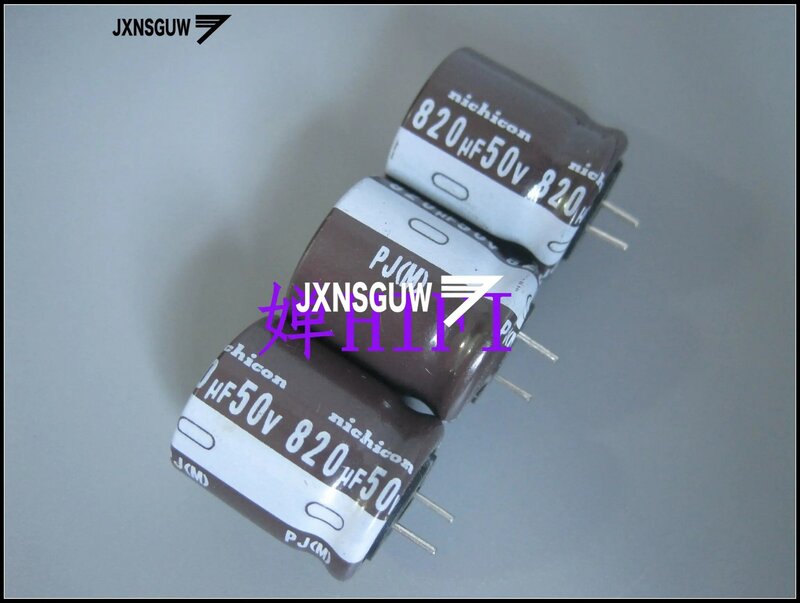 20 шт. NICHICON PJ 50V820UF 18X20MM 820 мкФ 50V оригинальный аудио алюминиевый электролитический конденсатор 105 градусов 820 мкФ/50V