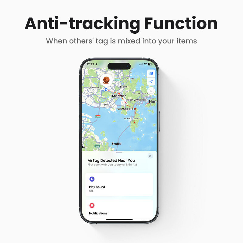 UGREEN-Smart Tag Finder com rastreador Bluetooth, IOS Phone Finder, a Apple encontrar, minha chave, fone de ouvido, bagagem, IOS, Smart Track Link