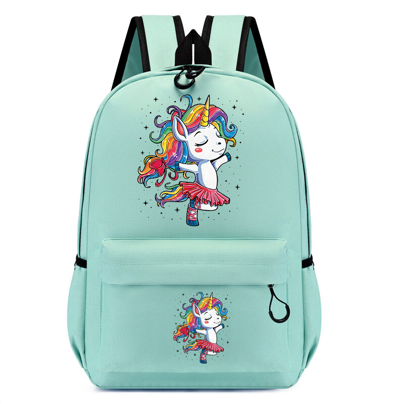 Школьные рюкзаки для девочек, детский нейлоновый ранец с рисунком единорога, балерины, детские Студенческие Сумки для книг для детского сада