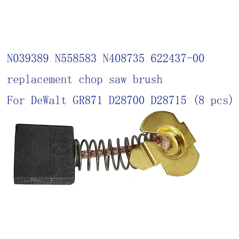 N039389 N558583 N408735 622437-00 Replacement Chop Saw Brush For GR871 D28700 D28715 (8 Pcs)