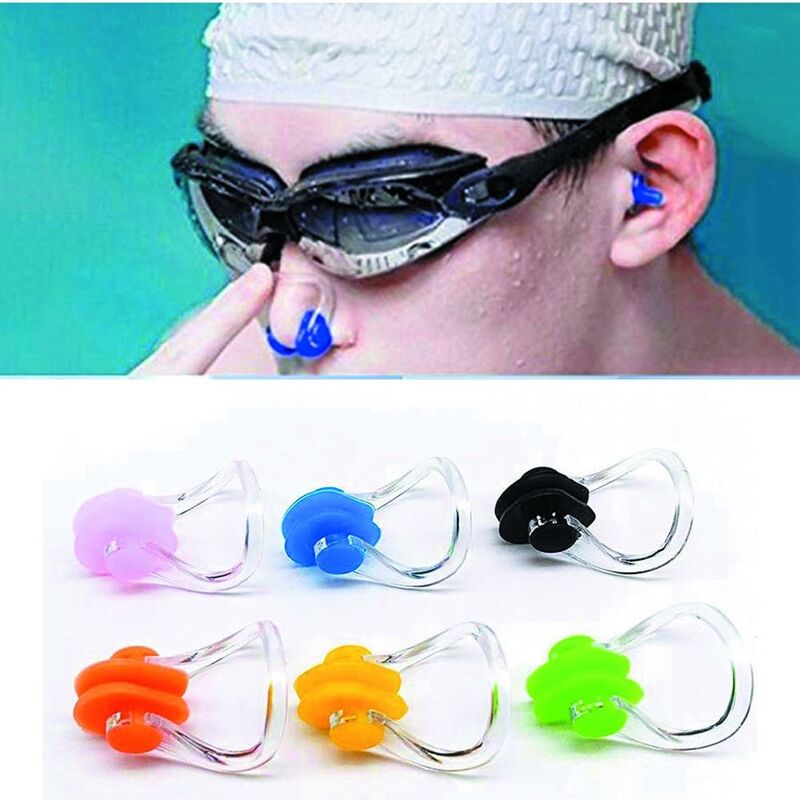 Klip hidung berenang silikon, dapat digunakan kembali untuk anak-anak berenang menyelam lembut nyaman klip hidung berenang klip hidung