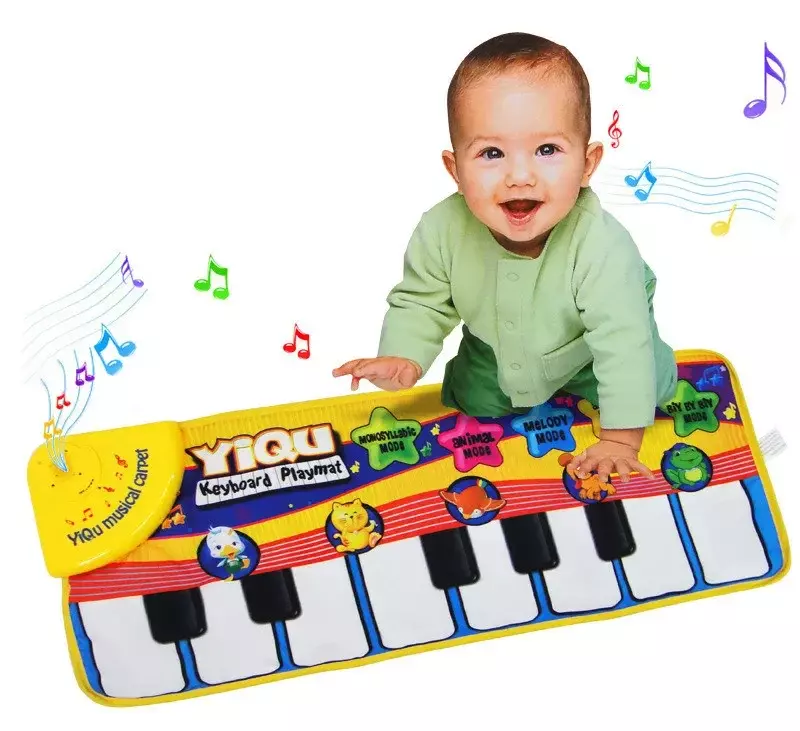 赤ちゃんの楽しいプレイマット,音楽のスポーツゲーム,歌のマット,子供のピアノのキーボード,動物のおもちゃ,這うためのカーペット,72x28cm