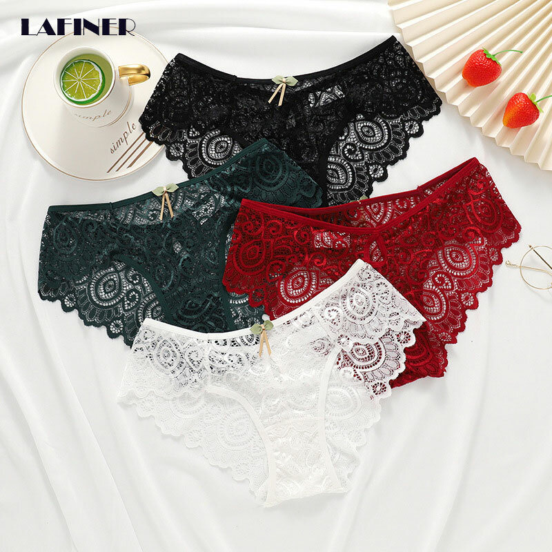 Women's Sexy Lace Panties New Underwear Female Low-Rise Culottes Femme Bragas Mujer Cotton Crotch Breathable Lace Lingerie Panty