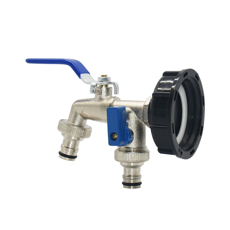 1000 Liter IBC Tank Tap Adapter Nipple S60X6 Thread 1/2-way Garden Hose Quick Connect Faucet Alloy Tank Valve Fitting