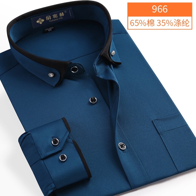 Nieuwe Collectie Lente Commerciële Easy Care Shirt Mannelijke Oversized Lange Mouwen Fashion Formele Hoge Kwaliteit Plus Size M-7XL8XL9XL