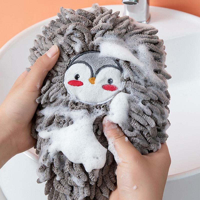 Super Absorbent Chenille Hand Towels for Bathroom with Hangings Loop Cute Hand Drying Towels Soft Hand Towels for  Bathroom