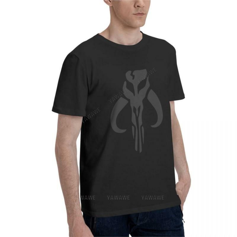 T-shirt gráfica de Boba Skull preta masculina, t-shirt preta masculina, roupas, camisas, gola em O, camiseta verão