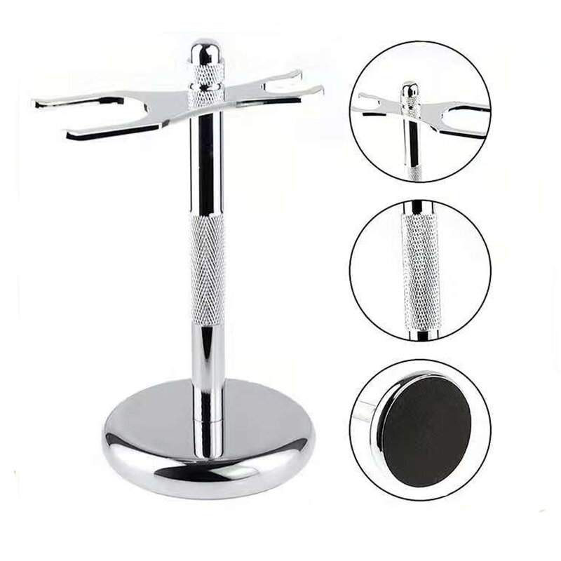 Magyfosia Heavyweight Stainless Steel Shaving Brush Stand Rack Perfect for Wet Manual Shaver Tool Gift Kit