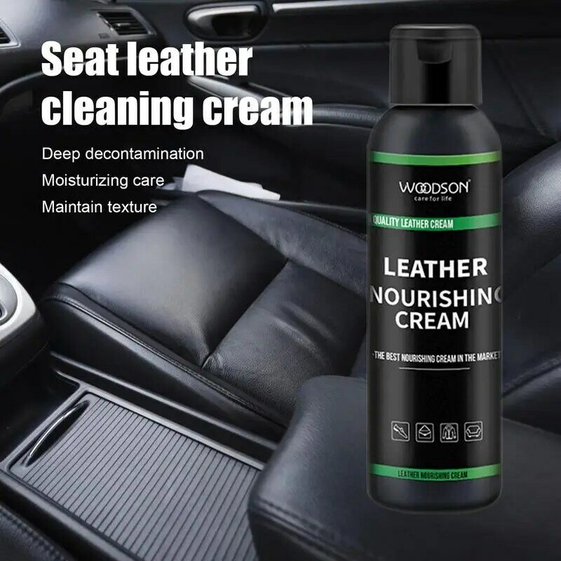 120ml Leather Conditioner Balm Auto Seat Polish Cleaner Natural Ingredients Leather Maintenance Accessories For Steering Wheel