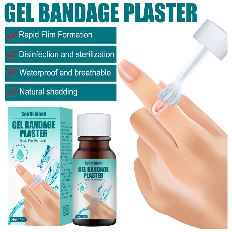 South Moon Liquid Band-Aid Waterproof Invisible Bandage Wound Fast Healing Dressing Gel Medical Hemostatic Patch Liquid 10ml