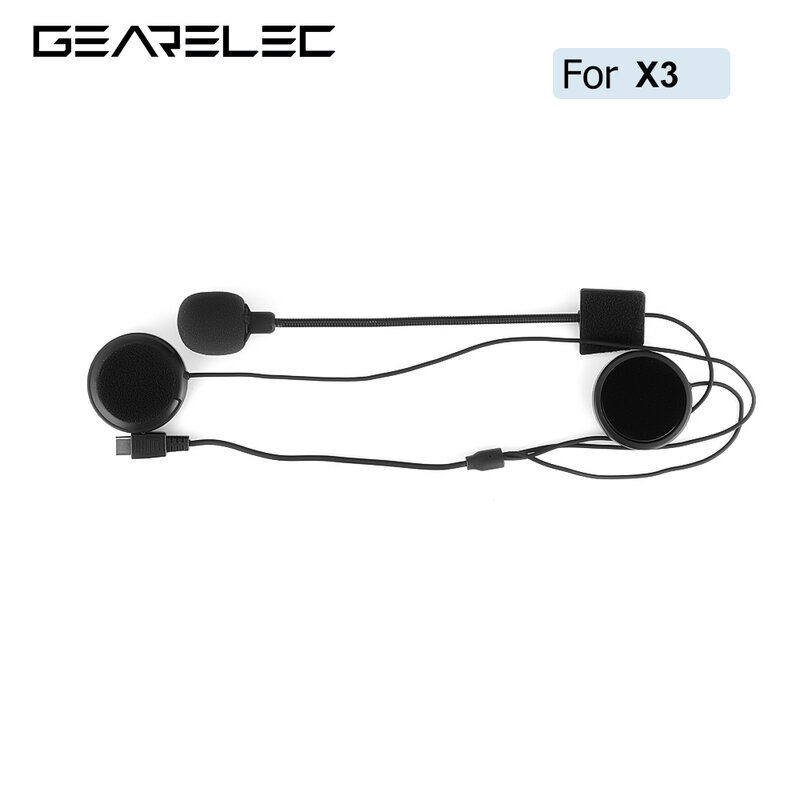 For GEARELEC Speaker Accessories Type-C Plug Earphone Stereo Suit Motorcycle Intercom Interphone Soft/Hard Microphone