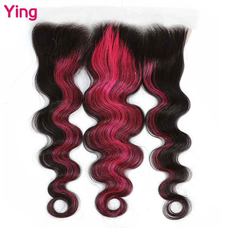 Блестящие розовые волнистые искусственные волосы с фронтальной линией 28, 30 дюймов, искусственные волосы с кружевом 4x4, Реми, волнистые волосы, пучок с застежкой