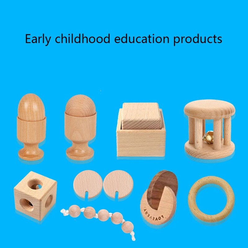 2022 novo recém-nascido brinquedos infantis de madeira objeto encaixe exercício brinquedo de madeira objeto montagem