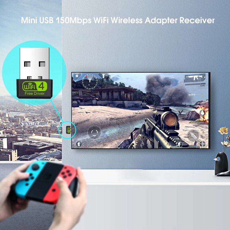 USB Wi-Fi адаптер, 150 Мбит/с, 2,4 ГГц