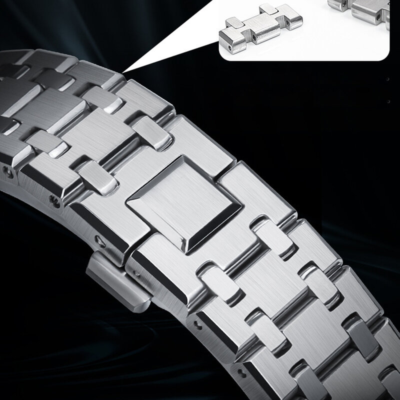 Pulseira de Metal para Apple Watch, Bracelete de Aço para iWatch, Ultra 2 Series, 9, 8, 7, 6, 5, 4, 3, SE, 45mm, 44mm, 42 milímetros, 41 milímetros, 40 milímetros, 38 milímetros, 49 milímetros