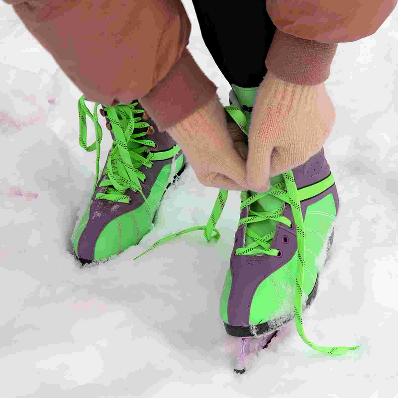 เชือกรองเท้าฮ็อกกี้1คู่ทนทานต่อการฉีกขาดเชือกรองเท้าโรลเลอร์สเกตเชือกรองเท้าสกี