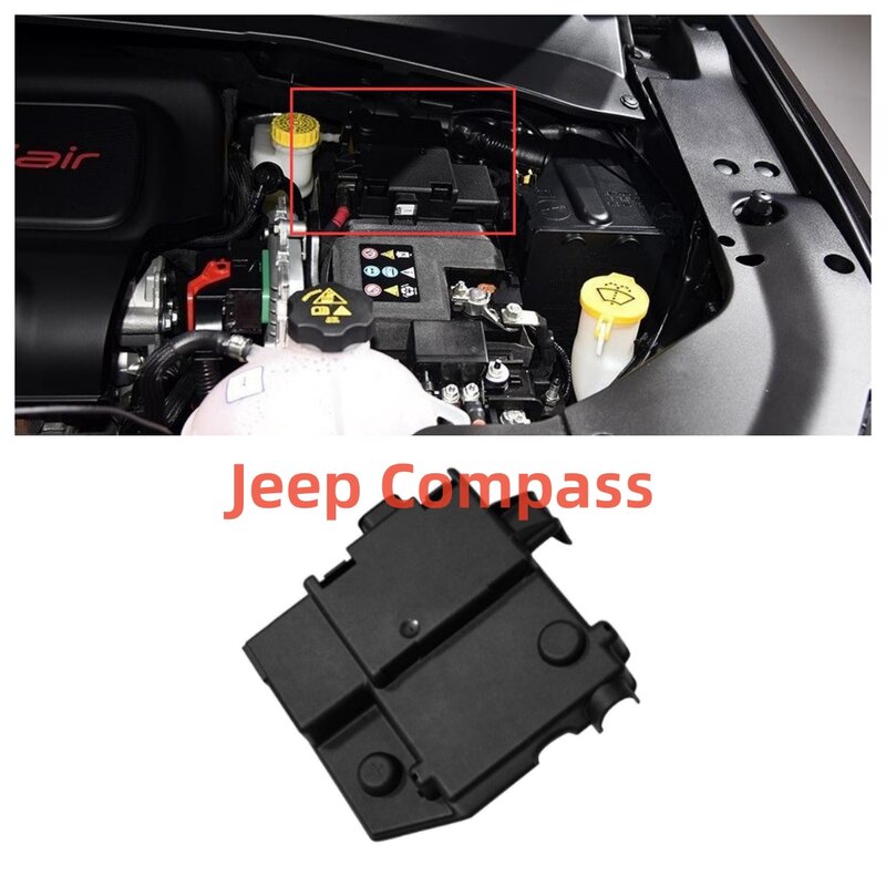 Dla jeepa renegata Cherokee kompas pokrywa akumulator samochodowy bezpiecznik z wodoodporna pokrywa
