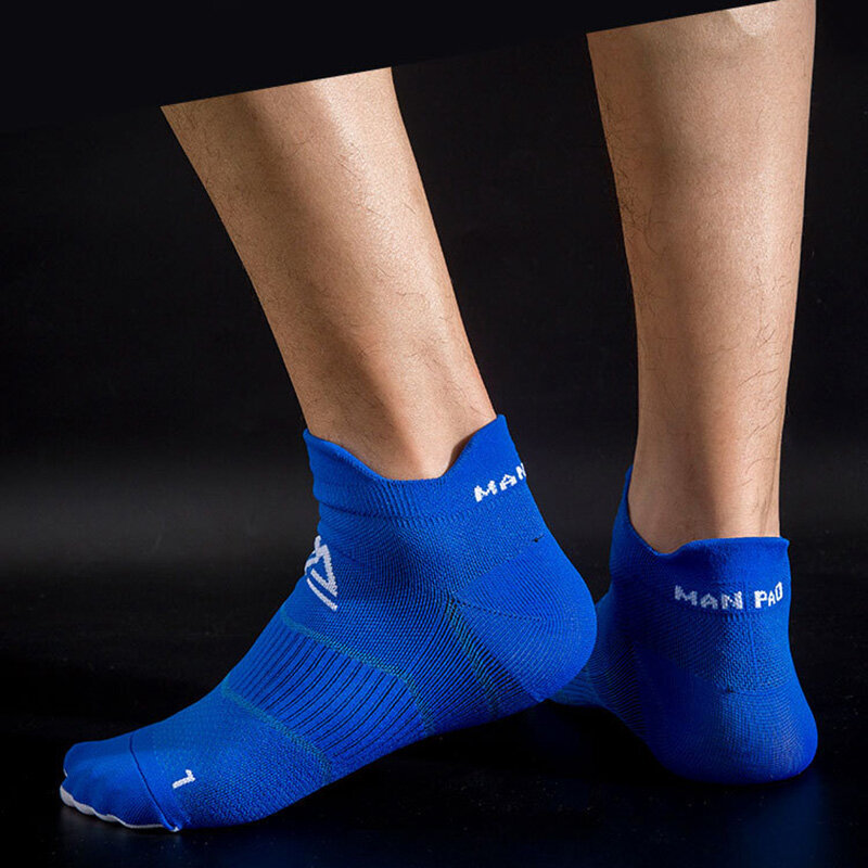 ถุงเท้ายาวถึงข้อเท้าสำหรับวิ่งใหม่ถุงเท้ากีฬากีฬาปั่นจักรยานผู้ชาย/ผู้หญิงบางระบายอากาศได้เร็วแห้งเร็วรัดรูปถุงเท้าข้อสั้นสั้น