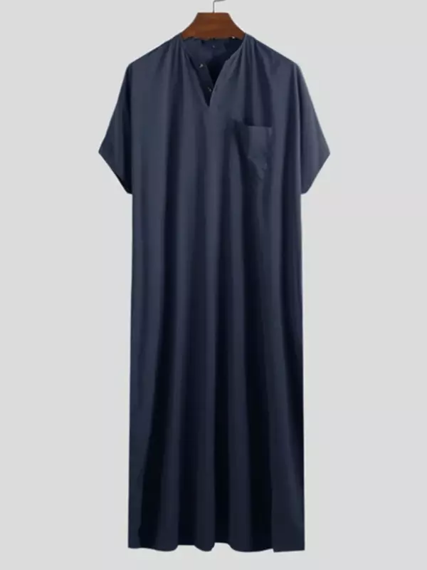 Vestido largo islámico turco para hombres, túnica larga de Jubba, Abaya musulmana saudita, caftán marroquí, ropa islámica de Dubái, Árabe
