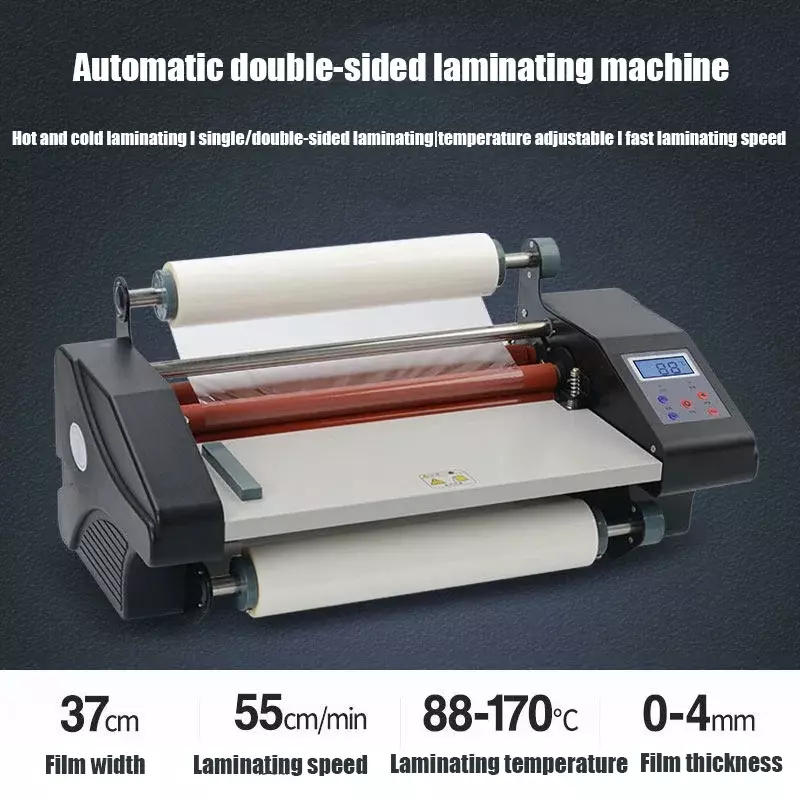A3+ 093H Four Roller Laminating Machine A4 Hot Rolling Mill Roller cold laminator Rolling Machine With two Gloss film