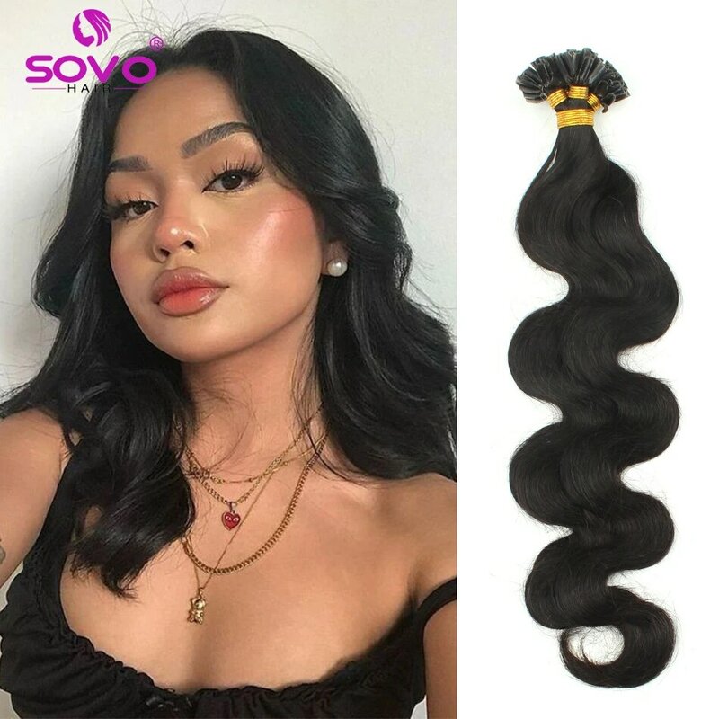 U Tip Hair Extensions Body Wave100% Real Remy Human Hair 12"-26" Pre Bonded Keratin Hair Extensions For Salon Supply 100 Strands