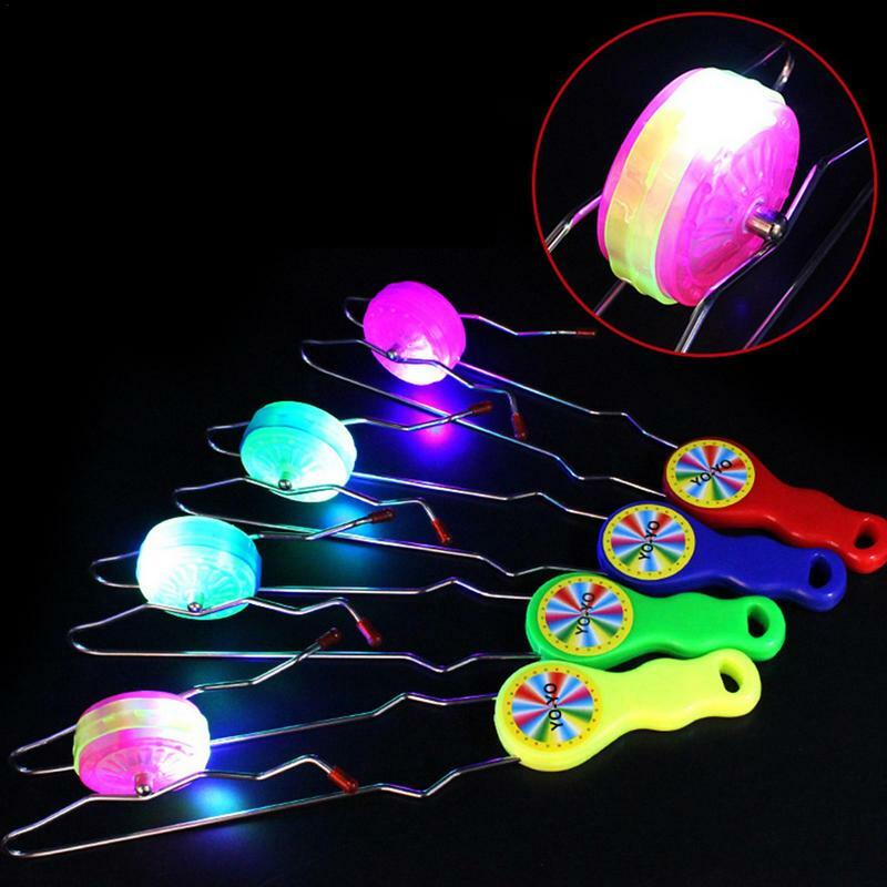 Retro Magic Rail Twirler Track Yo-Yo Ball Lightning Yo-Yo Retro Gyro Wheel Light Up KidsToys Lighting rotante Spinning Toy