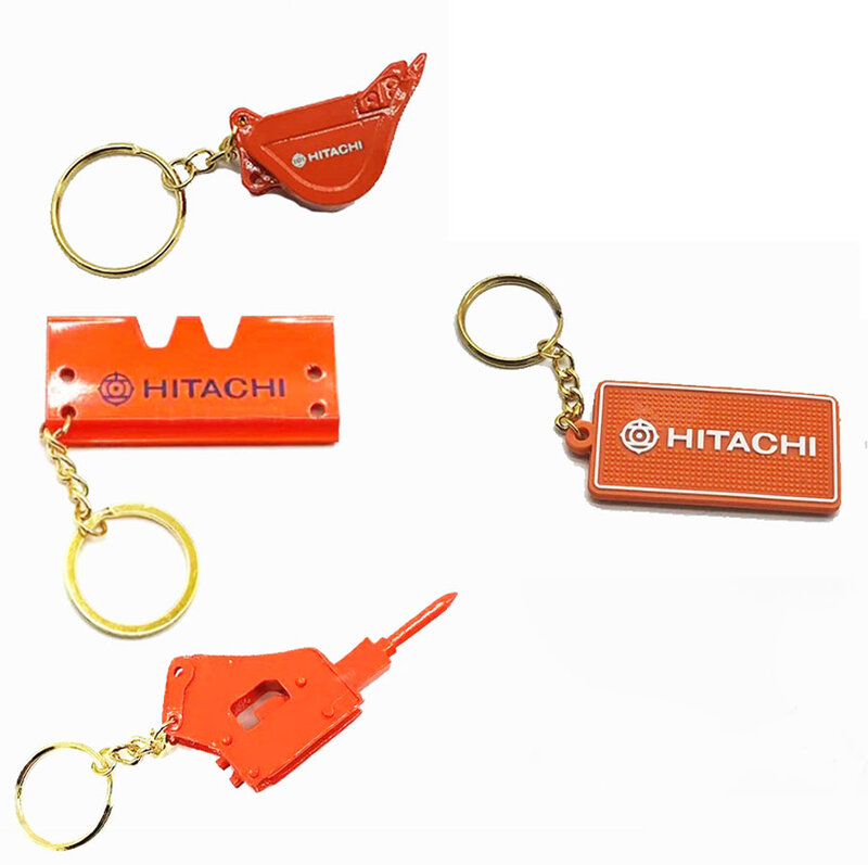 Hitachiショベル用バケットキーチェーン、重い機器キーホルダー、1個