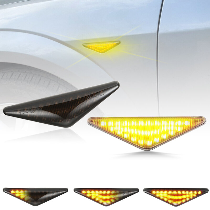 مصابيح LED جانبية لسيارات فورد فوكس MKI 1998-2004 مونديو MK3 2000-2007 مصباح الحاجز الانعطاف الاضواء الديناميكية الكهرمانية