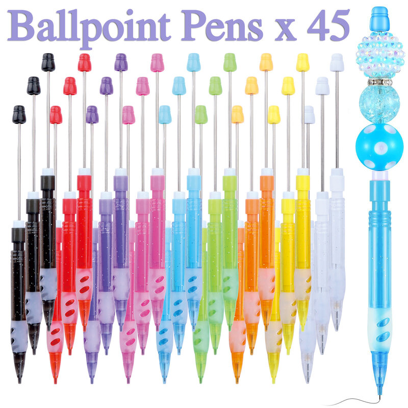 45Pcs matita perline perline matite eterne matita per scrivere disegno regalo fai da te forniture scolastiche per ufficio a casa
