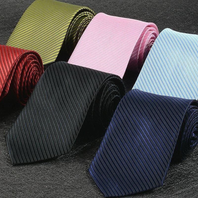10-kolorowy krawat męski w jednolitym kolorze w paski Kwiatowe krawaty Ślub Impreza Codzienne ubrania Krawat