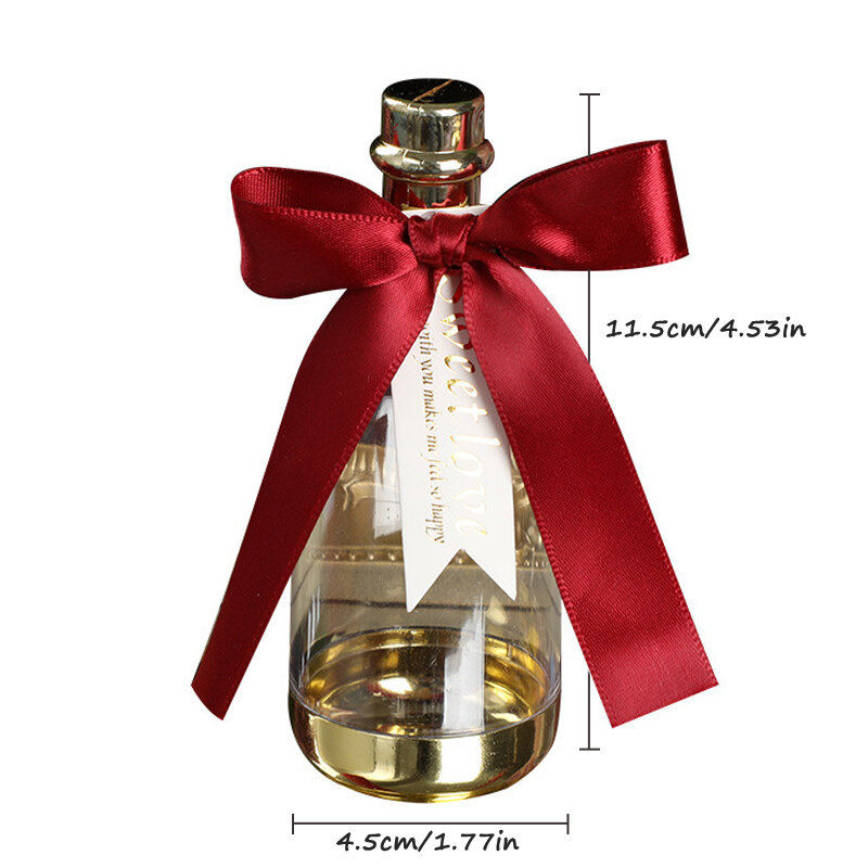 Przezroczyste pudełko cukierków weselnych butelka opakowanie na butelki szampana poślubić pudełko na prezent urodzinowy butelki dryfujące butelka życzeń