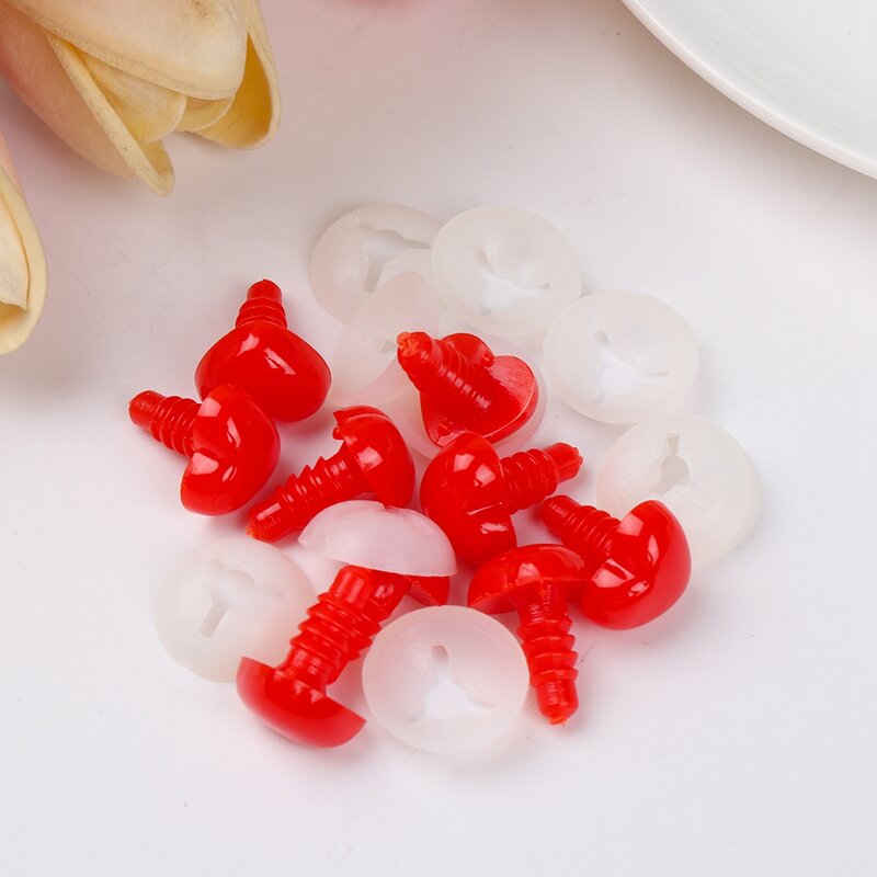 10 Stuks Hart Vorm Plastic Veiligheid Neuzen Voor Gehaakt Speelgoed Amigurumi Roze/Rood/Zwarte Neus Dier Voor Beer Poppen Poppen Speelgoed Diy