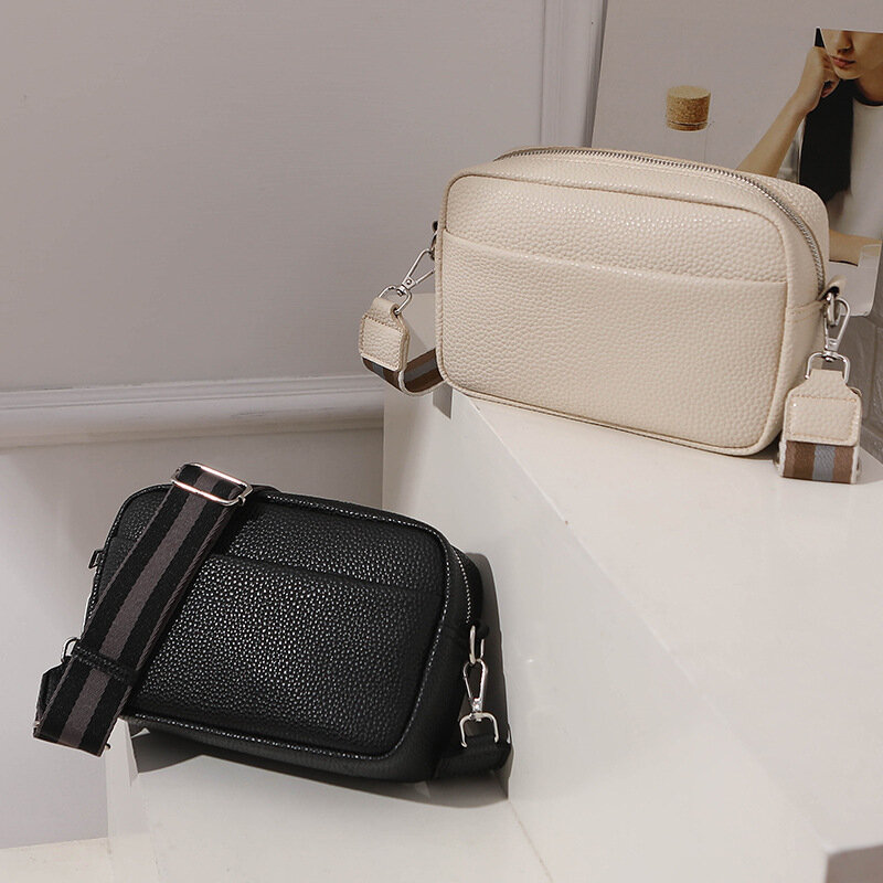 2024 New Light Luxury Bag Mini Shoulder Messenger Bag Women's Handbag Mini Lychee Pattern