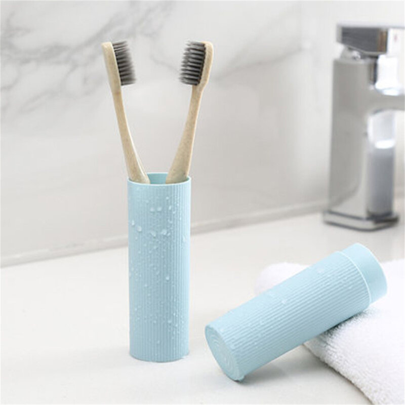 Scatola portaoggetti per spazzolino da viaggio porta dentifricio da bagno Set di tazze per collutorio per dentifricio portatile da viaggio