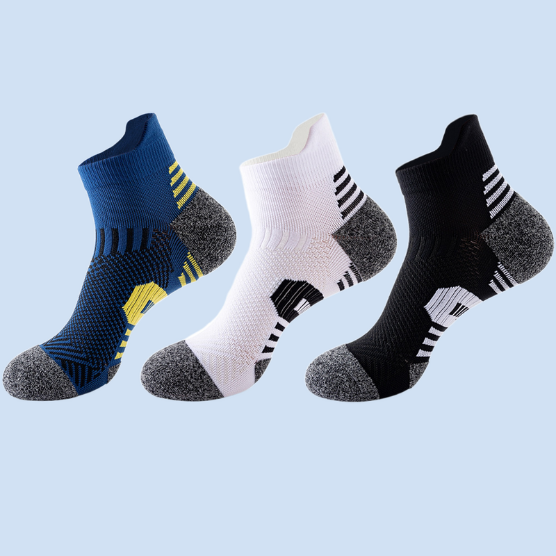 Meias Esportivas Absorvente de Suor Masculino, Decotado, Desodorante, Basquete, Ao Ar Livre, Caminhada, Ciclismo, 5 Pares