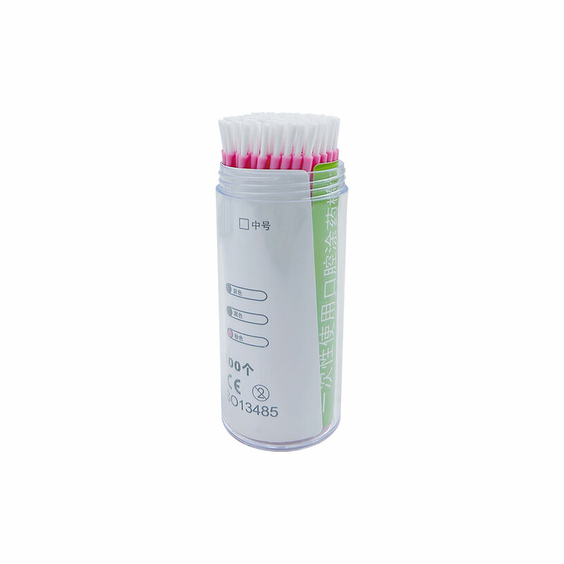 Botella de microcepillos dentales desechables, aplicadores de extensión de limpieza, flexible, herramienta de limpieza de maquillaje de microcuchillas, 100 Uds.