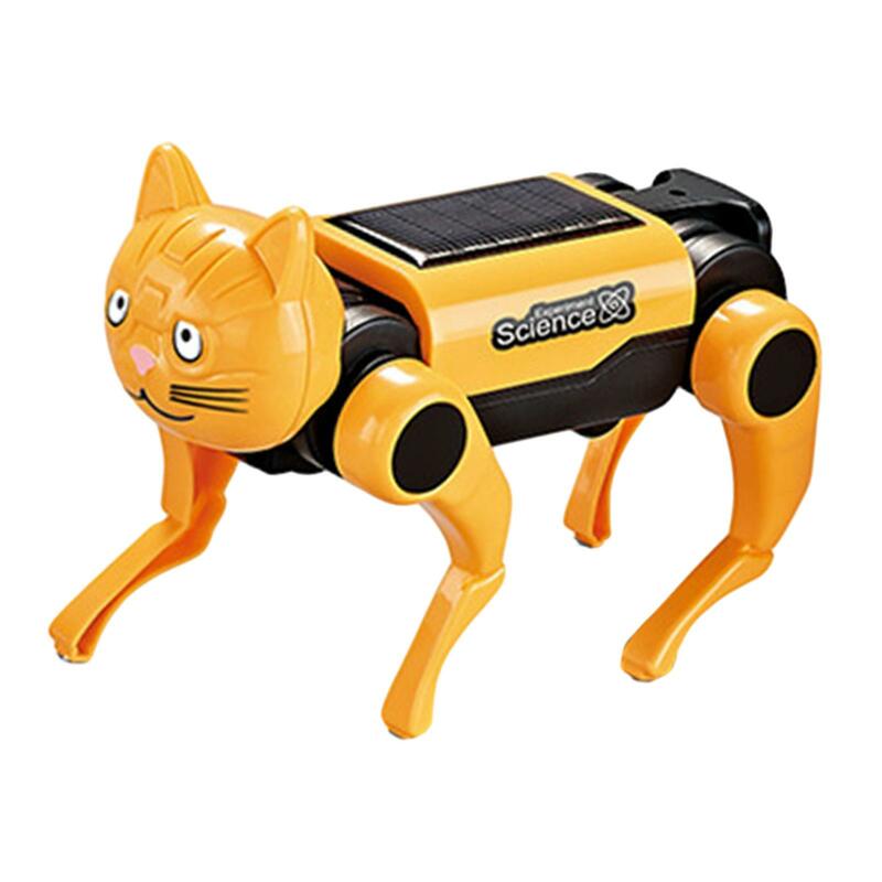 Solar Electric Mechanical Dog Robot Toy 3D Puzzle, Montagem, Animais eletrônicos para adultos, crianças, meninas, meninos, presentes de aniversário