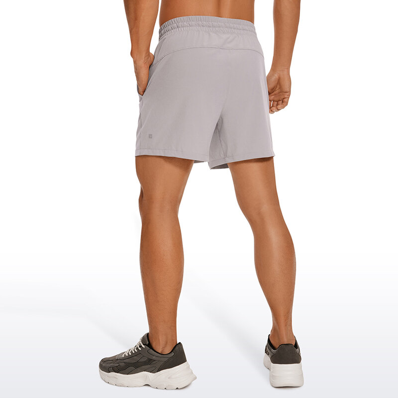 CRZ YOGA pantaloncini da allenamento senza lino da uomo-5 ''pantaloncini da palestra sportivi da corsa leggeri ad asciugatura rapida con tasche
