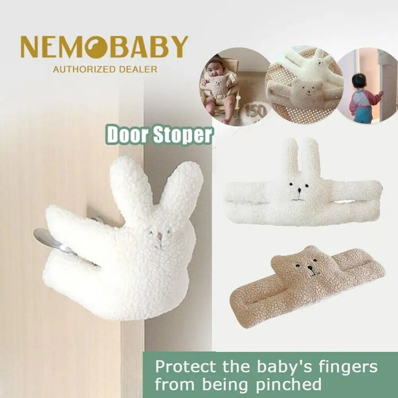 Fashion Prevent Slamming Proofing Door Stopper Soft Texture Finger Guard Proofing Bear Door Safety Anti-pinch Stopper U2q7