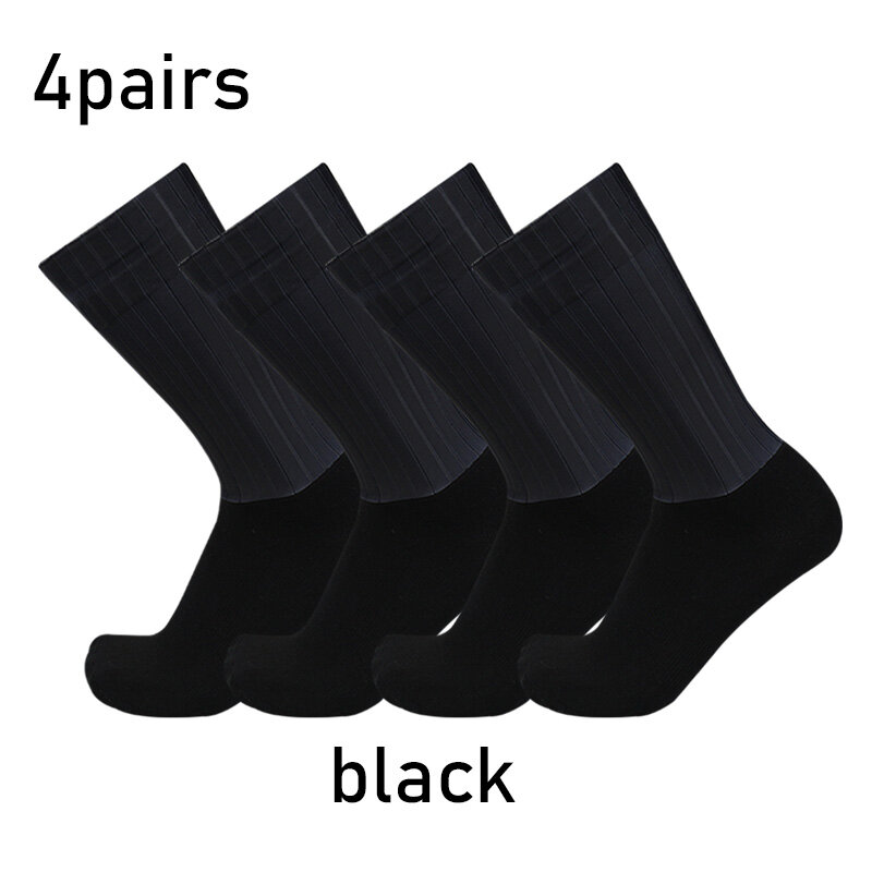 Chaussettes de sport en silicone Aero Pure, 4 paires/ensemble, pour cyclisme, course pro, vélo, cool, été
