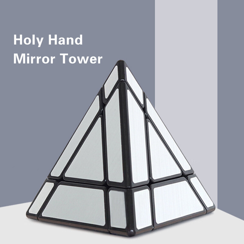 Torre mágica de espejo, cubos mágicos con forma especial de pirámide de 3 pedidos, juguetes educativos profesionales flexibles y suaves para niños