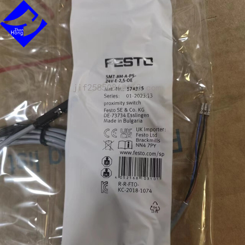 FESTO-Sensor de proximidad 574335 SMT-8M-A-PS-24V-E-2,5-OE, Original, nuevo, precio especial por tiempo limitado, en Stock