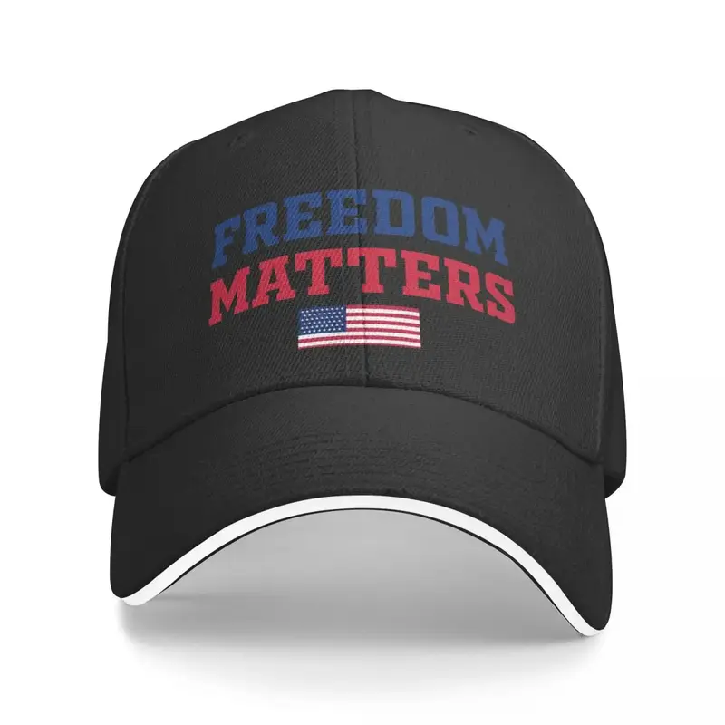 Unisex Freedom Matters Boné de beisebol, chapéu de luxo, viseira, chapéus femininos para o sol, personalizado