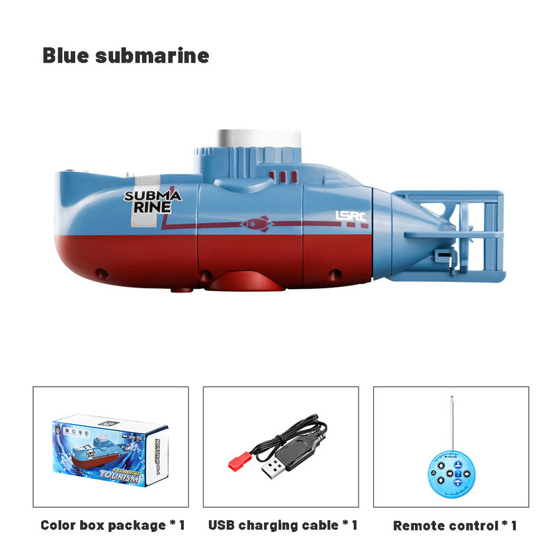 Barco eléctrico submarino a Control remoto, 2,4G, 6 CANALES, Mini Control remoto inalámbrico, modelo de buceo, juguetes para niños, regalo